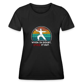 Arnis Eskrima Kali Filipino FMA Stick - T-shirt sport Femme - noir - Devant - AI Model Female 172 light (172cm)