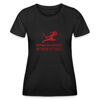 Arnis Eskrima Kali Filipino FMA Stick - T-shirt sport Femme - noir - Devant - AI Model Female 172 light (172cm)
