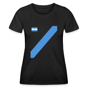 Argentine Cadeau Argentine Drapeau argentin - T-shirt sport Femme - noir - Devant - AI Model Female 172 light (172cm)