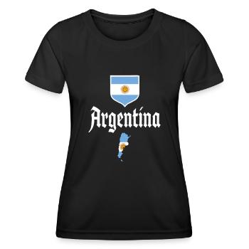 Argentine Cadeau Argentine Drapeau argentin - T-shirt sport Femme - noir - Devant - AI Model Female 172 light (172cm)