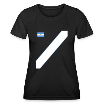 Argentine Cadeau Argentine Drapeau argentin - T-shirt sport Femme - noir - Devant - AI Model Female 172 light (172cm)