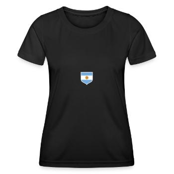 Argentine Cadeau Argentine Drapeau argentin - T-shirt sport Femme - noir - Devant - AI Model Female 172 light (172cm)
