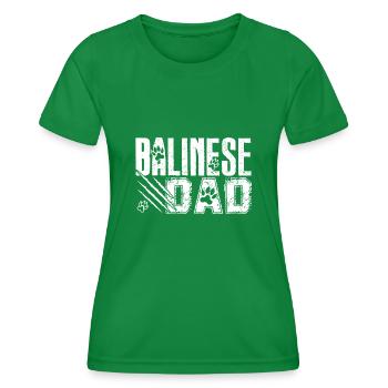 Funny Balinese Cat Dad - Women's Functional T-Shirt - kelly green - Front - AI Model Female 172 dark (172cm)