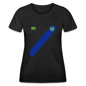 Brésil Brésil Maillot brésilien Rio de Janeiro - T-shirt sport Femme - noir - Devant - AI Model Female 172 light (172cm)