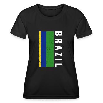 Brésil Brésil Maillot brésilien Rio de Janeiro - T-shirt sport Femme - noir - Devant - AI Model Female 172 light (172cm)
