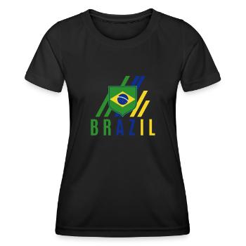 Brésil Brésil Maillot brésilien Rio de Janeiro - T-shirt sport Femme - noir - Devant - AI Model Female 172 light (172cm)
