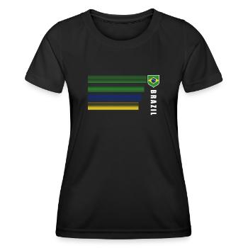Brésil Brésil Maillot brésilien Rio de Janeiro - T-shirt sport Femme - noir - Devant - AI Model Female 172 light (172cm)