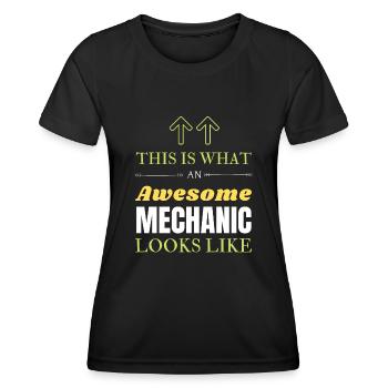 So sieht eine großartige Mechanik aus - Frauen Funktions-T-Shirt - Schwarz - Vorne - AI Model Female 172 light (172cm)