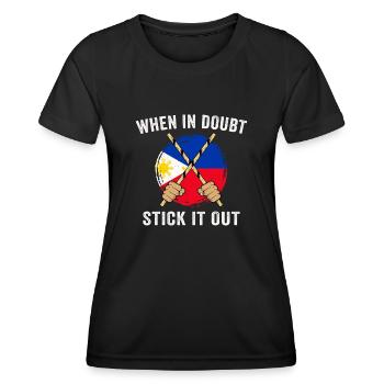Arnis Eskrima Kali Filipino FMA - Women's Functional T-Shirt - black - Front - AI Model Female 172 light (172cm)