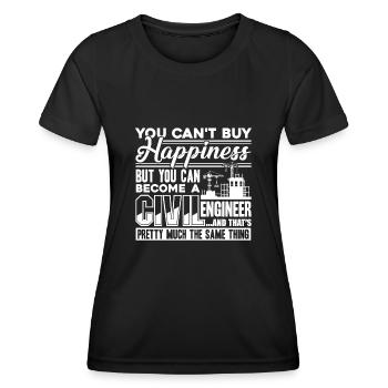 Civil Engineer Civil Engineer Happiness - Women's Functional T-Shirt - black - Front - AI Model Female 172 light (172cm)