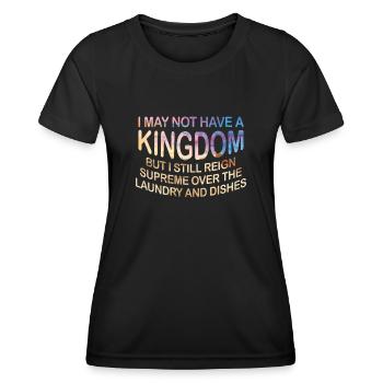 Herrschaft über Wäsche und Geschirr Hausfrau - Frauen Funktions-T-Shirt - Schwarz - Vorne - AI Model Female 172 light (172cm)