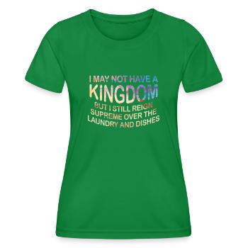 Régner sur la lessive et la vaisselle Ménagère - T-shirt sport Femme - vert - Devant - AI Model Female 172 dark (172cm)