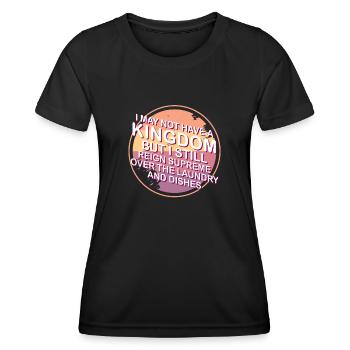 Herrschaft über Wäsche und Geschirr Hausfrau - Frauen Funktions-T-Shirt - Schwarz - Vorne - AI Model Female 172 light (172cm)