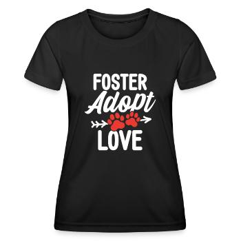 Lustiges Pflegetier Aktivist Tierheim Tierheim Tier - Frauen Funktions-T-Shirt - Schwarz - Vorne - AI Model Female 172 light (172cm)