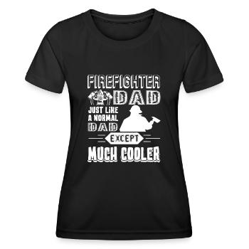 Firefighter Firefighter Dad Cooler - Women's Functional T-Shirt - black - Front - AI Model Female 172 light (172cm)