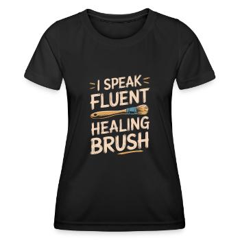 Art-thérapeute - T-shirt sport Femme - noir - Devant - AI Model Female 172 light (172cm)