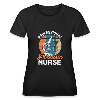 Infirmière médico-légale - T-shirt sport Femme - noir - Devant - AI Model Female 172 light (172cm)
