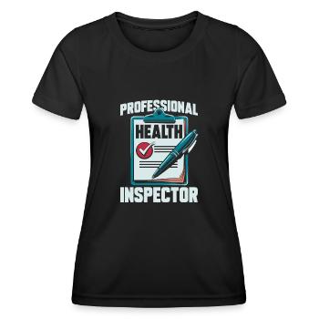 Health Inspector - Women's Functional T-Shirt - black - Front - AI Model Female 172 light (172cm)