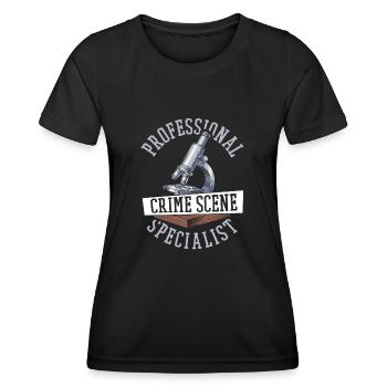 Experts médico-légaux - T-shirt sport Femme - noir - Devant - AI Model Female 172 light (172cm)
