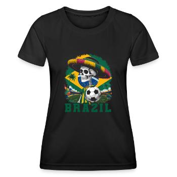 Brasilien Brazil shirt Brasilianer Rio de Janeirao - Frauen Funktions-T-Shirt - Schwarz - Vorne - AI Model Female 172 light (172cm)