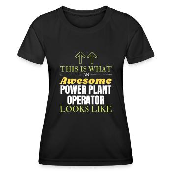 Voici à quoi ressemble un opérateur de centrale électrique génial - T-shirt sport Femme - noir - Devant - AI Model Female 172 light (172cm)