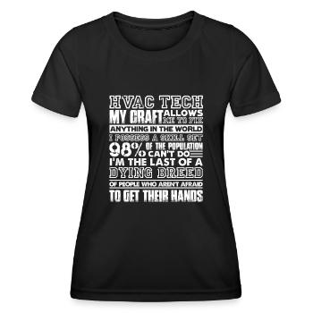 HVAC Tech HVAC Tech Job - Women's Functional T-Shirt - black - Front - AI Model Female 172 light (172cm)