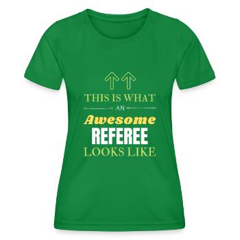So sieht ein großartiger Schiedsrichter aus - Frauen Funktions-T-Shirt - Kelly Green - Vorne - AI Model Female 172 dark (172cm)