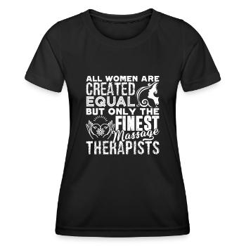 Massage Therapist Female Massage Therapist - Women's Functional T-Shirt - black - Front - AI Model Female 172 light (172cm)