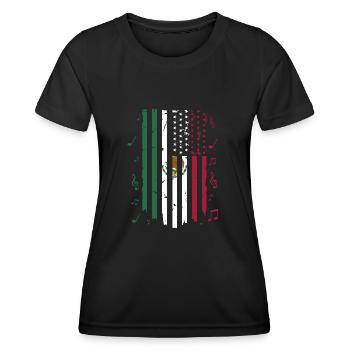 Mexico Mexico Mexican Gift Flag Football - Women's Functional T-Shirt - black - Front - AI Model Female 172 light (172cm)