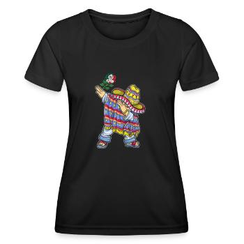 Mexico Mexico Mexican Gift Flag Football - Women's Functional T-Shirt - black - Front - AI Model Female 172 light (172cm)