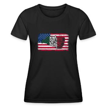 Mexico Mexico Mexican Gift Flag Football - Women's Functional T-Shirt - black - Front - AI Model Female 172 light (172cm)