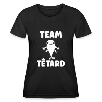 Têtard - T-shirt sport Femme - noir - Devant - AI Model Female 172 light (172cm)