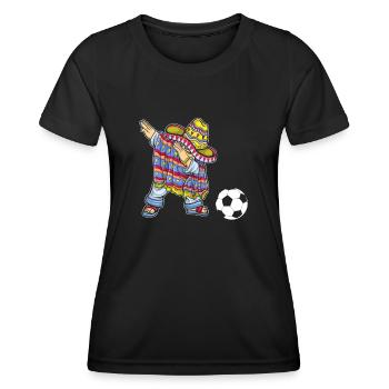 Mexico Mexico Mexican Gift Flag Football - Women's Functional T-Shirt - black - Front - AI Model Female 172 light (172cm)
