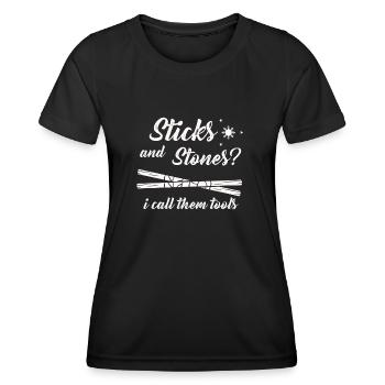 Arnis Eskrima Kali Arts Philippins FMA - T-shirt sport Femme - noir - Devant - AI Model Female 172 light (172cm)