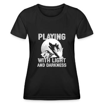Shadow Puppetry Theater Show Art - Women's Functional T-Shirt - black - Front - AI Model Female 172 light (172cm)