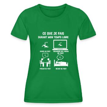 temps libre foot humour - T-shirt sport Femme - vert - Devant - AI Model Female 172 dark (172cm)