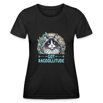Got Ragdollitude Ragdoll Ragdolls Katzenliebhaber - Frauen Funktions-T-Shirt - Schwarz - Vorne - AI Model Female 172 light (172cm)