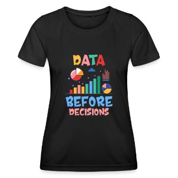 Daten oder es ist nicht passiert für Studenten - Frauen Funktions-T-Shirt - Schwarz - Vorne - AI Model Female 172 light (172cm)