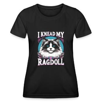 Je pétris mon ragdoll ragdolls Cat Lover - T-shirt sport Femme - noir - Devant - AI Model Female 172 light (172cm)