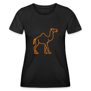 Dromedar - Frauen Funktions-T-Shirt - Schwarz - Vorne - AI Model Female 172 light (172cm)