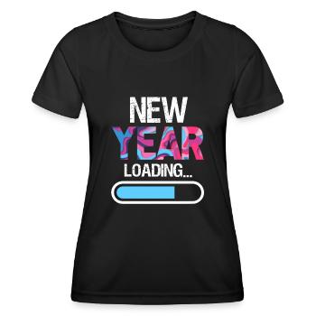 New Year Loading Happy New Year New Year's Eve - Women's Functional T-Shirt - black - Front - AI Model Female 172 light (172cm)