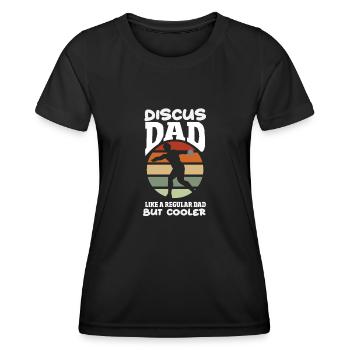 Lancer du disque Athlète Cadeau d’athlète - T-shirt sport Femme - noir - Devant - AI Model Female 172 light (172cm)