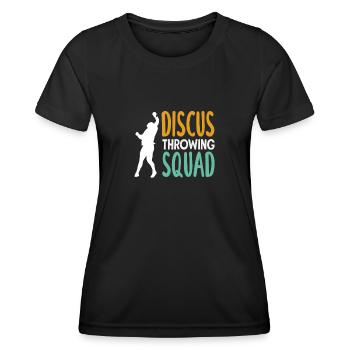 Lancer du disque Athlète Cadeau d’athlète - T-shirt sport Femme - noir - Devant - AI Model Female 172 light (172cm)
