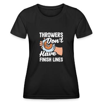 Lancer du disque Athlète Cadeau d’athlète - T-shirt sport Femme - noir - Devant - AI Model Female 172 light (172cm)