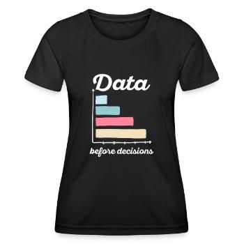 Daten oder es ist nicht passiert für Studenten - Frauen Funktions-T-Shirt - Schwarz - Vorne - AI Model Female 172 light (172cm)