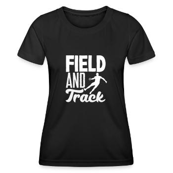 Leichtathletik Sportler - Frauen Funktions-T-Shirt - Schwarz - Vorne - AI Model Female 172 light (172cm)
