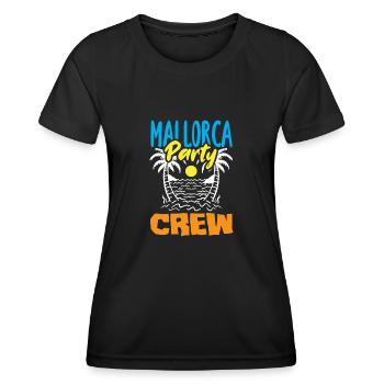 Mallorca Party Crew Mallorca Holidays - Women's Functional T-Shirt - black - Front - AI Model Female 172 light (172cm)