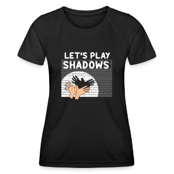 Shadow Puppetry Puppet Show Art - Women's Functional T-Shirt - black - Front - AI Model Female 172 light (172cm)