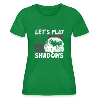 Shadow Puppetry Puppet Show Art - Women's Functional T-Shirt - kelly green - Front - AI Model Female 172 dark (172cm)