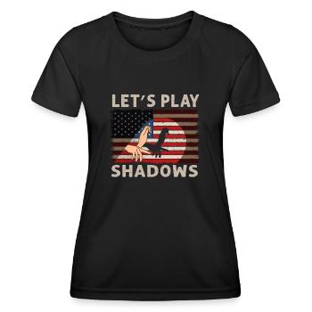 Shadow Puppetry Puppet Show Art - Women's Functional T-Shirt - black - Front - AI Model Female 172 light (172cm)